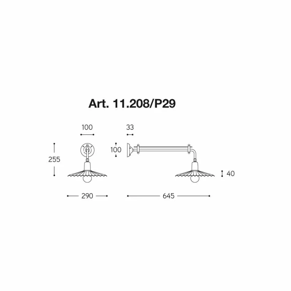 Wall modern design queue Civetta by Aldo Bernardi Viadurini