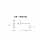 Wall modern design queue Civetta by Aldo Bernardi Viadurini