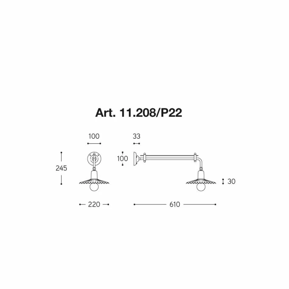 Wall modern design queue Civetta by Aldo Bernardi Viadurini