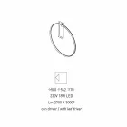 Design Wall Lamp in Black Aluminium and Natural Brass Made in Italy - Norma Viadurini