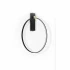 Design Wall Lamp in Black Aluminium and Natural Brass Made in Italy - Norma Viadurini