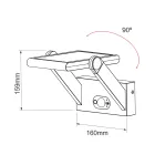 Wall Lamp Solar Led Spotlight in White or Black Aluminium with Sensor - Hugo Viadurini