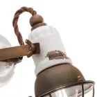 Applique Spotlight Industrial Style Handcrafted in Iron and Ceramic - Loft Viadurini