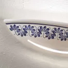 Artisan Ceramic Wall Lamp and Hand Painted Blue Decorations - Trieste Viadurini