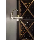 Pleated Glossy Ceramic Applique and Hand Painted Edge - Laquila Viadurini