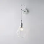 Iron Wall Lamp with Pyrex Glass Made in Italy for Interior Decorating - Olimpo Viadurini