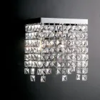 Chrome-Plated Iron Wall Lamp with Rhinestones Made in Italy for Interior Decorating - Africa Viadurini