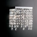 Chrome-Plated Iron Wall Lamp with Rhinestones Made in Italy - Africa