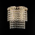 Gilded Iron Wall Lamp with Rhinestones Made in Italy - Bavaria