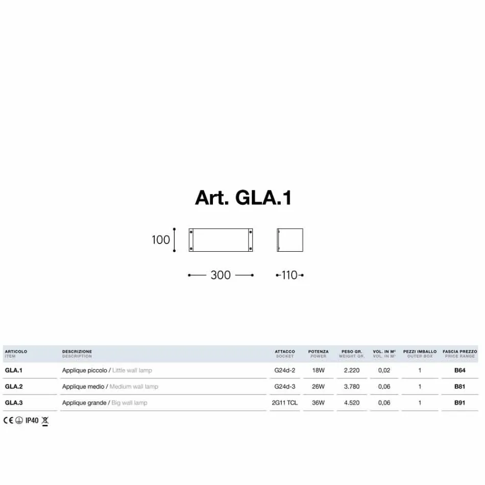 Wall stoneware ceramic white Glamour Aldo Bernardi Viadurini