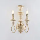 Made in Italy Wood and Lacquered Iron Wall Lights for Interior Decorating - Tuscany Viadurini