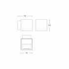 Wall Lamp in Brass and Gypsum Made in Italy - Cubetto Aldo Bernardi Viadurini