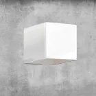 Wall Lamp in Brass and Gypsum Made in Italy - Cubetto Aldo Bernardi Viadurini