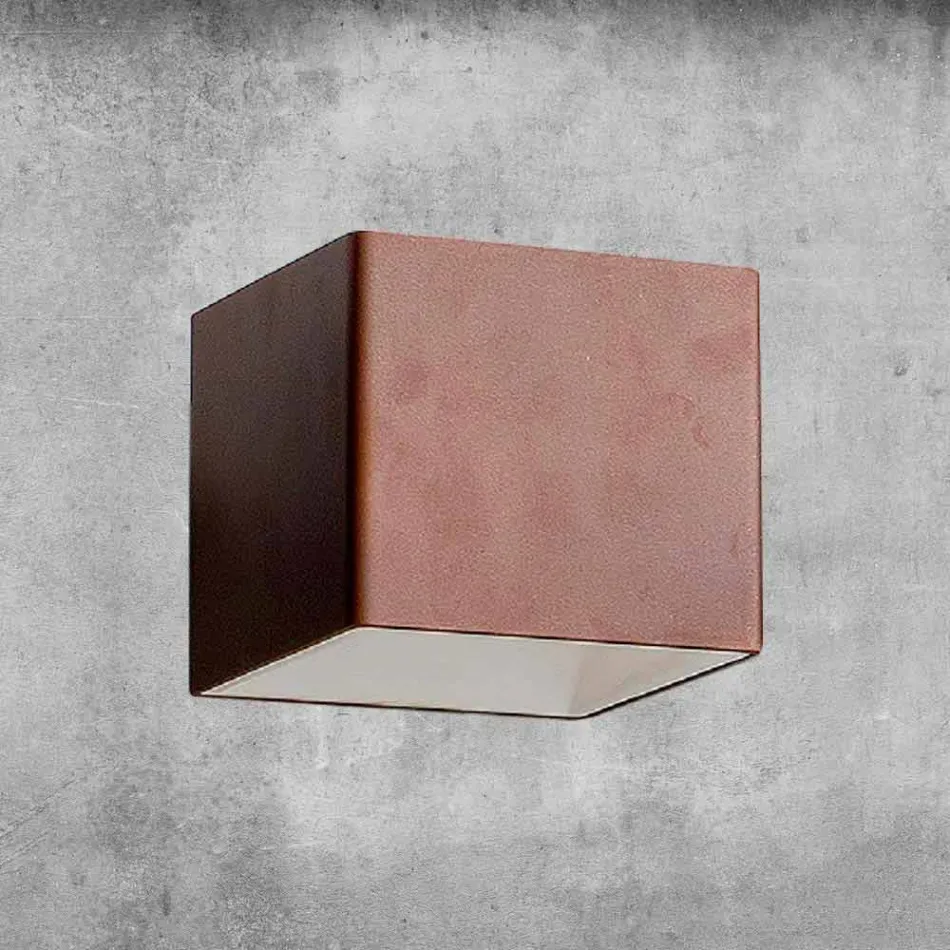 Wall Lamp in Brass and Gypsum Made in Italy - Cubetto Aldo Bernardi Viadurini