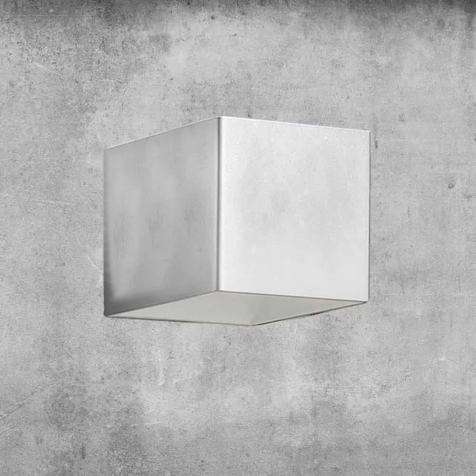 Wall Lamp in Brass and Gypsum Made in Italy - Cubetto Aldo Bernardi Viadurini