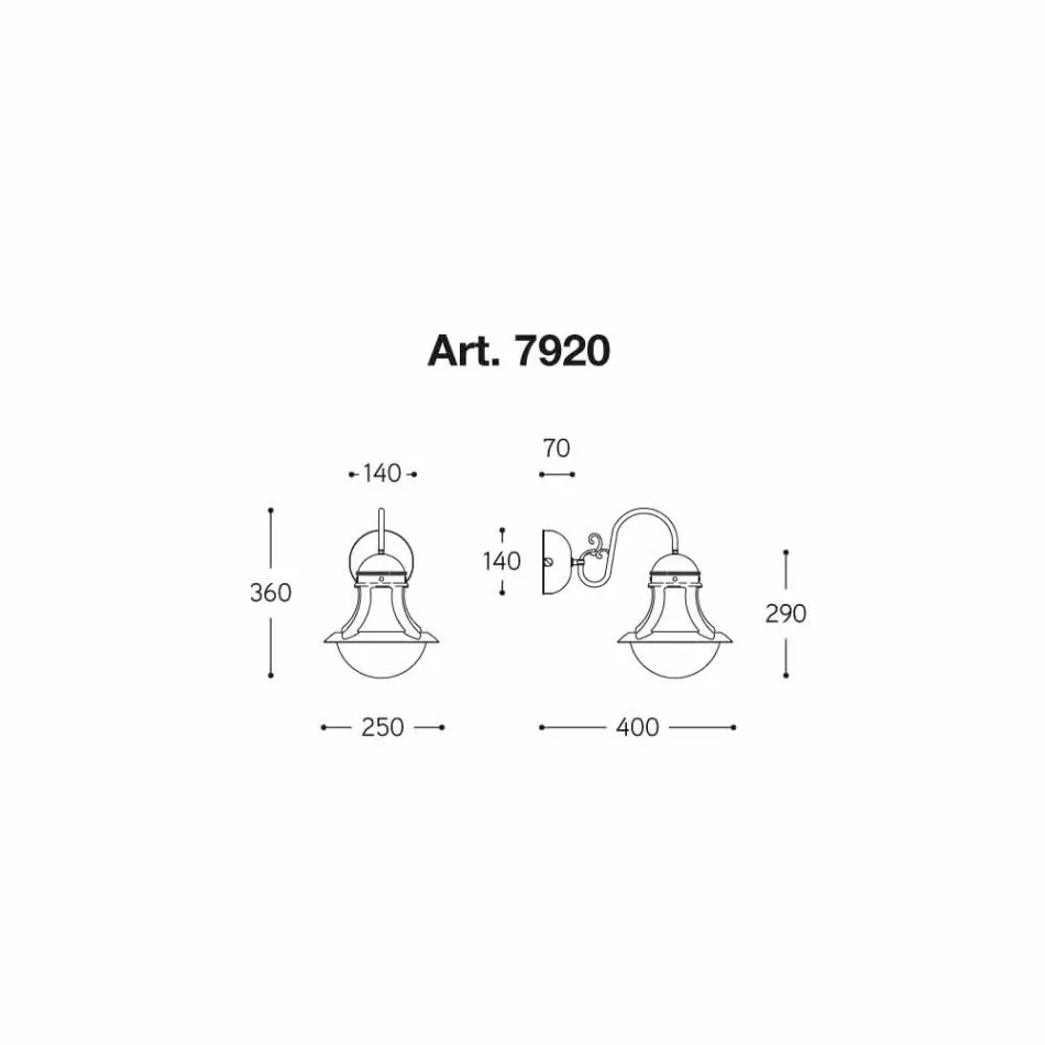 Brass wall and blown glass Loggia Viadurini