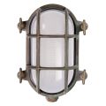Vintage Brass Wall Light with Opal/Clear Glass - Mermaid