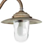 Vintage Brass Outdoor Wall Light, Clear Glass IP44 - Elfico Viadurini