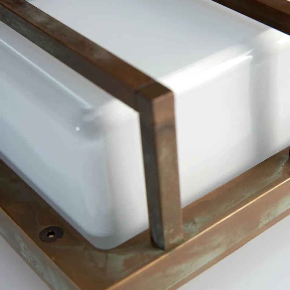 Vintage Brass Wall Lamp, E27 Socket, and Atmospheric Light Made in Italy - Crystal Viadurini