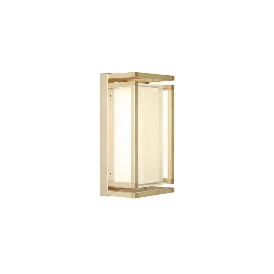 Vintage Brass Wall Light Made Entirely in Italy - Crystal Viadurini