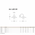 Applique La Traviata copper, glass and antique brass Viadurini