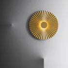 LED Wall Lamp in Pleated Brass Made in Italy - Pliè by Il Fanale Viadurini