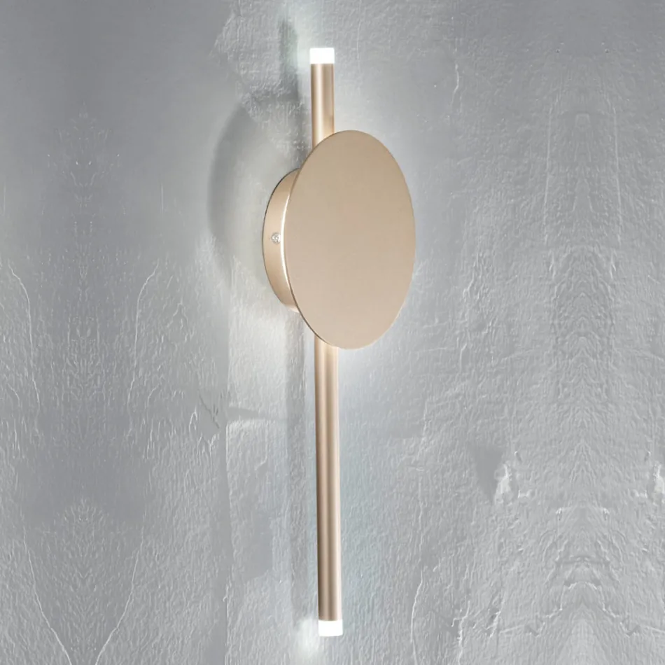 Modern Design LED Wall Lamp in White, Black or Gold Metal - Hand Viadurini