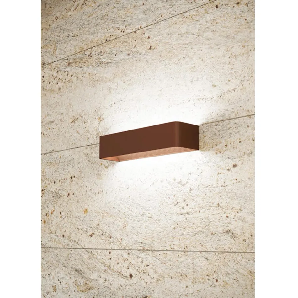 Indoor Led Wall Lamp in White, Black or Corten Aluminium - Renella Viadurini