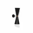 Modern Wall Lamp with Matt Black Metal Structure Made in Italy - Zaira Viadurini