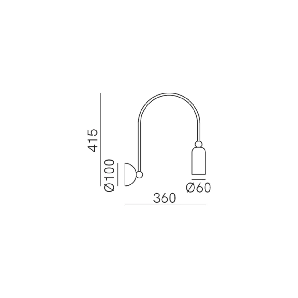 Inteno Wall Light in Different Finishes Made in Italy - Lady Viadurini