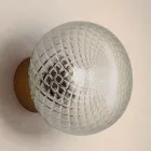 Indoor Wall Light in Grey Glass Made in Italy - Lucciola Viadurini