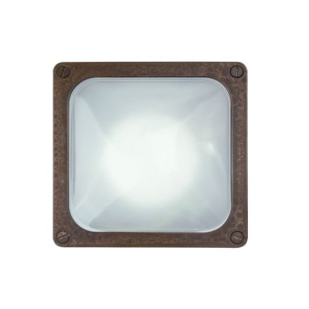 Square Brass Wall Sconce with Optional Detail - Boat Viadurini