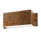 Rectangular Wall Light in Copper and LED Made in Italy - Example Viadurini