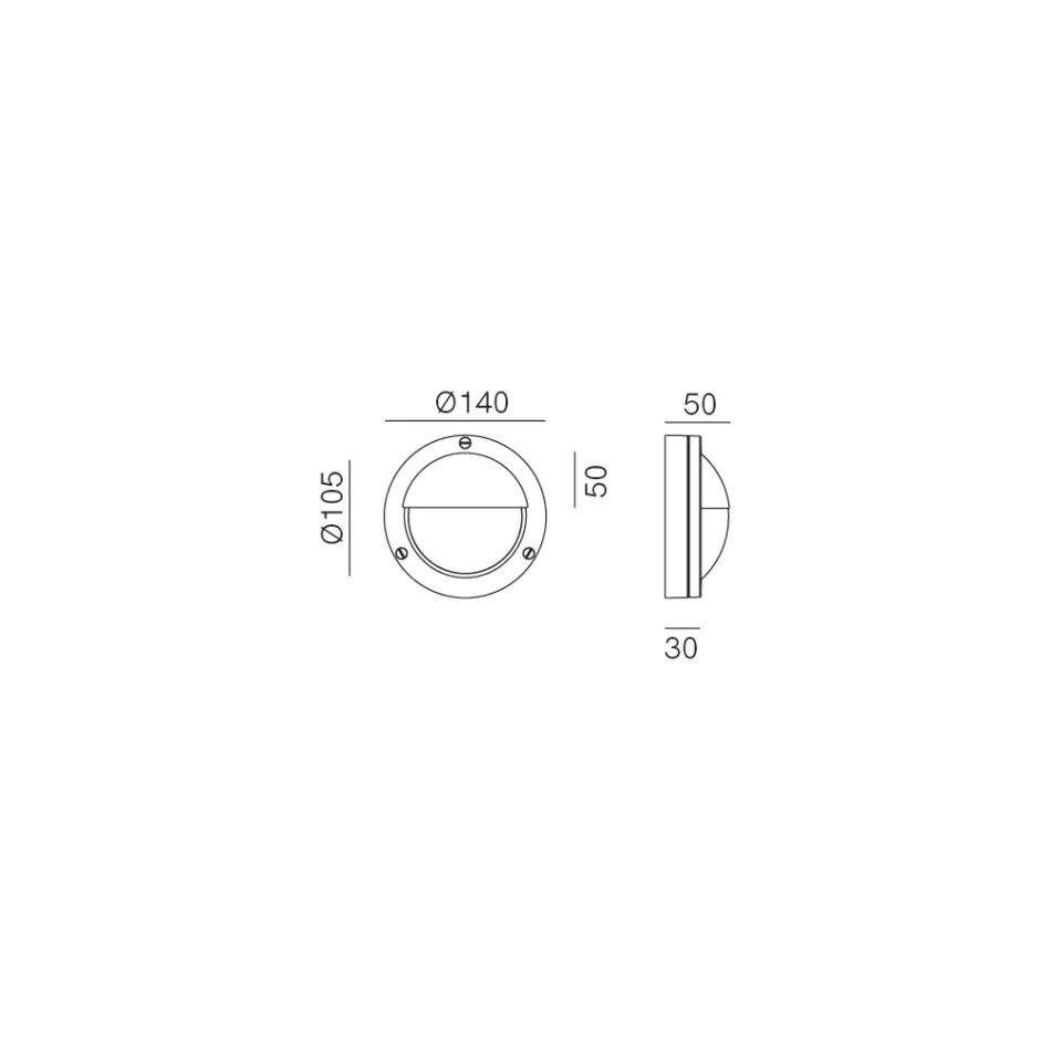 Round Brass Wall Sconce with Optional Detail - Boat Viadurini