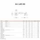 Applique Nabucco, copper and brass antique, glass Viadurini