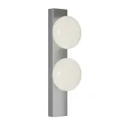 Wall or Ceiling Light in Aluminium and White Blown Glass Light - Alma Viadurini