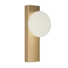 Wall or Ceiling Light in Aluminium and White Blown Glass Light - Alma Viadurini
