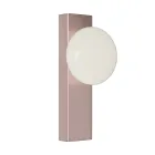 Wall or Ceiling Light in Aluminium and White Blown Glass Light - Alma Viadurini