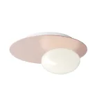 Wall or Ceiling Light in Aluminium, Metal, and White Glass Light - Luma Viadurini