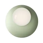 Wall or Ceiling Light in Aluminium, Metal, and White Glass Light - Luma Viadurini