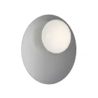 Wall or Ceiling Light in Aluminium, Metal, and White Glass Light - Luma Viadurini