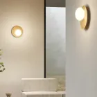 Wall or Ceiling Light in Aluminium, Metal, and White Glass Light - Luma Viadurini