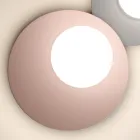 Wall or Ceiling Light in Aluminium, Metal, and White Glass Light - Luma Viadurini