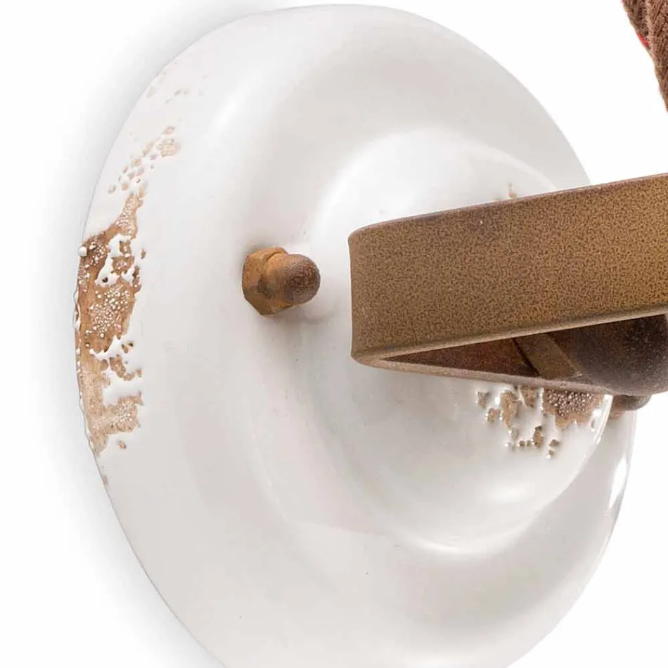 Applique adjustable ceramic and metal spotlight Kendra Ferroluce Viadurini