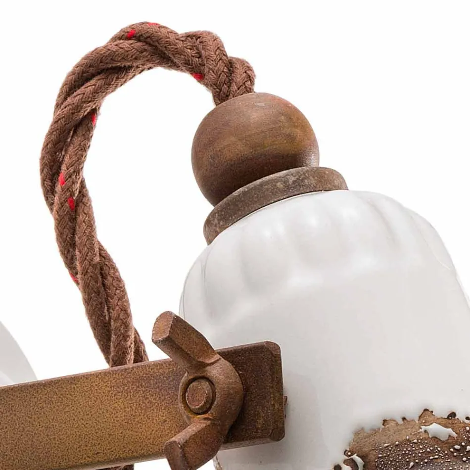 Applique adjustable ceramic and metal spotlight Kendra Ferroluce Viadurini