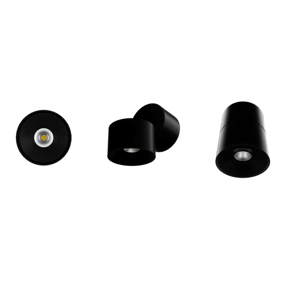 Round Decorative Wall Lamp Led 7W in White or Black Aluminium - China Viadurini