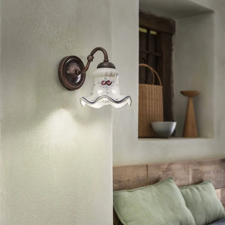 Vintage Iron and Ceramic Handcrafted Applique and Hand Decorated - Chieti Viadurini