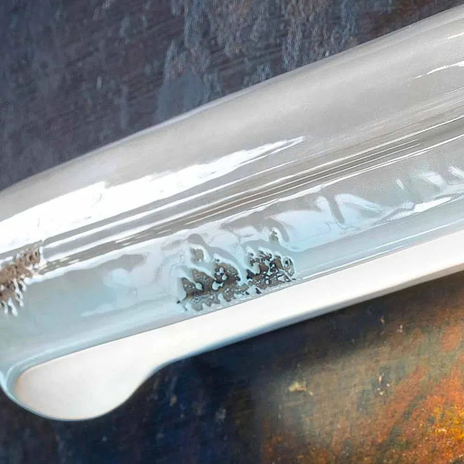 Vintage applique handicraft polished ceramic Ethel Ferroluce Viadurini