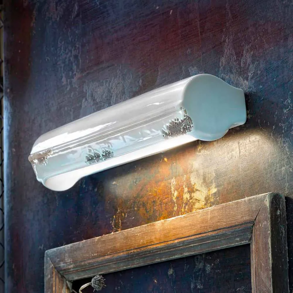 Vintage applique handicraft polished ceramic Ethel Ferroluce Viadurini