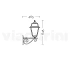 Vintage Outdoor Wall Lamp in Aluminium and Glass Made in Italy - Doroty Viadurini